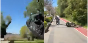 Инцидент во Охрид: Параглајдеристи срушија канделабра на пешачката патека кај Студенчишта